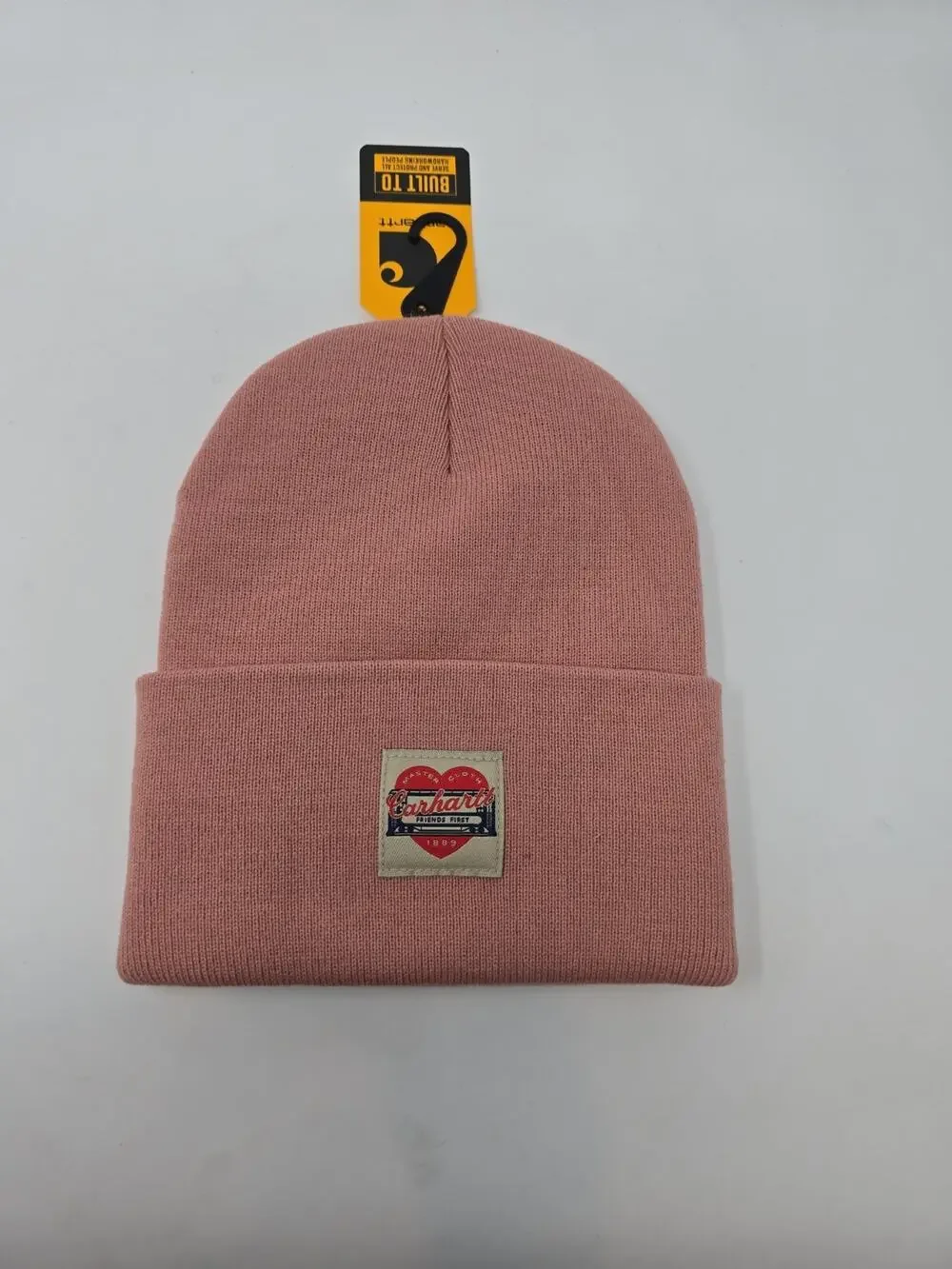 Carhartt Rose Tint Friend First Red Heart Ladies Beanie Limited Edition NWT